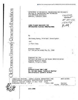 Large Planar Maneuvers for Articulated Flexible Manipulators