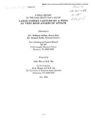 Large-Vortex Capture by a Wing at Very High Angles of Attack