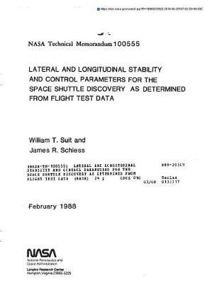 Lateral and Longitudinal Stability and Control Parameters for the Space Shuttle Discovery as Determined from Flight Test Data