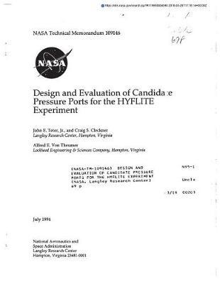 Design and Evaluation of Candidate Pressure Ports for the Hyflite Experiment