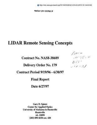 Lidar Remote Sensing Concepts