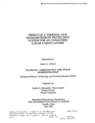 Design of a Thermal and Micrometeorite Protection System for an Unmanned Lunar Cargo Lander