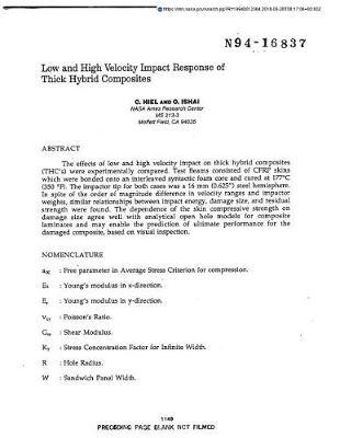 Low and High Velocity Impact Response of Thick Hybrid Composites