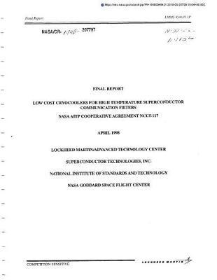 Low Cost Cryocoolers for High Temperature Superconductor Communication Filters