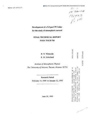 Development of a 9.3 Micrometer Cw Lidar for the Study of Atmospheric Aerosol