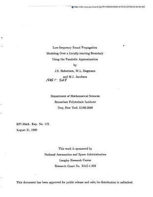 Low-Frequency Sound Propagation Modeling Over a Locally-Reacting Boundary Using the Parabolic Approximation