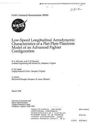 Low-Speed Longitudinal Aerodynamic Characteristics of a Flat-Plate Planform Model of an Advanced Fighter Configuration
