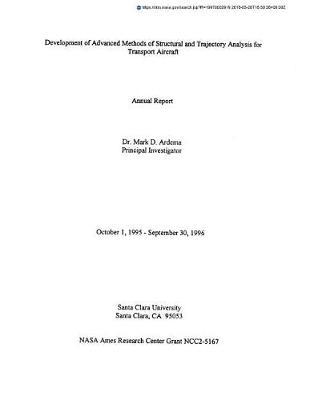 Development of Advanced Methods of Structural and Trajectory Analysis for Transport Aircraft