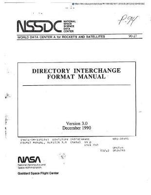 Directory Interchange Format Manual, Version 3.0