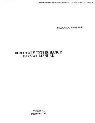 Directory Interchange Format Manual, Version 4.0