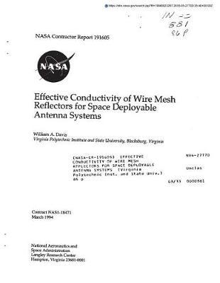 Effective Conductivity of Wire Mesh Reflectors for Space Deployable Antenna Systems