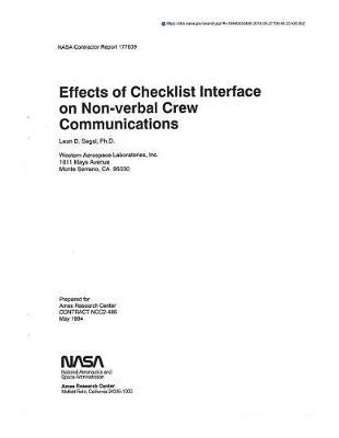 Effects of Checklist Interface on Non-Verbal Crew Communications