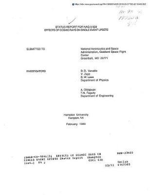 Effects of Cosmic Rays on Single Event Upsets