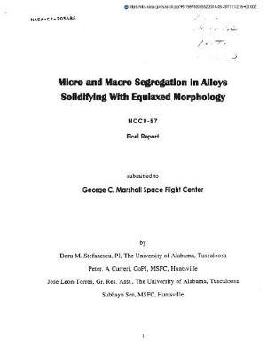 Micro and Macro Segregation in Alloys Solidifying with Equiaxed Morphology