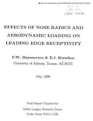 Effects of Nose Radius and Aerodynamic Loading on Leading Edge Receptivity