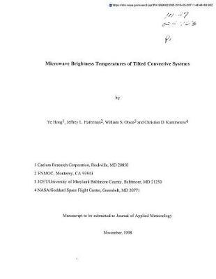 Microwave Brightness Temperatures of Tilted Convective Systems