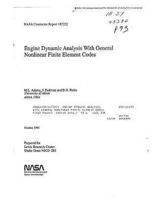 Engine Dynamic Analysis with General Nonlinear Finite Element Codes