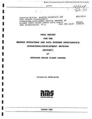 Mission Operations and Data Systems Directorate's Operational/Development Network (Modnet) at Goddard Space Flight Center