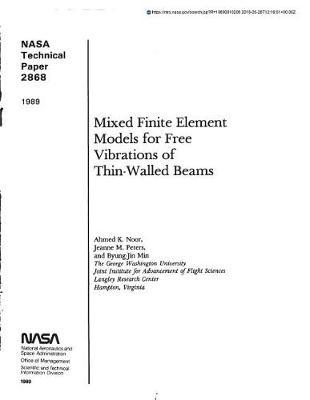 Mixed Finite Element Models for Free Vibrations of Thin-Walled Beams