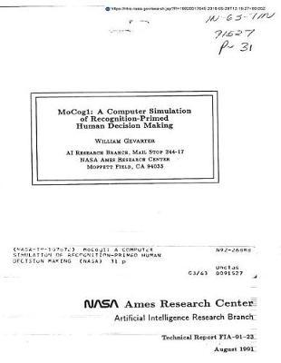 Mocog1: A Computer Simulation of Recognition-Primed Human Decision Making