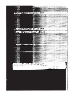 Modal Analysis of Uh-60a Instrumented Rotor Blades