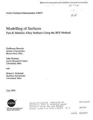 Modelling of Surfaces. Part 2: Metallic Alloy Surfaces Using the Bfs Method