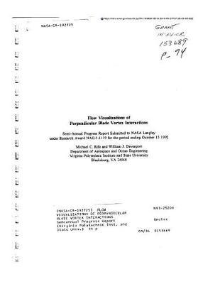 Flow Visualizations of Perpendicular Blade Vortex Interactions