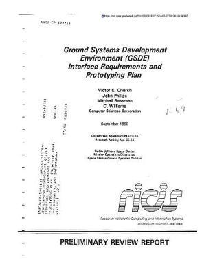 Ground Systems Development Environment (Gsde) Interface Requirements and Prototyping Plan