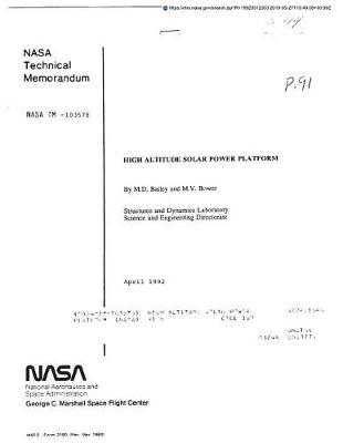High Altitude Solar Power Platform