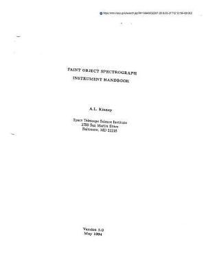 Hubble Space Telescope Faint Object Spectrograph Instrument Handbook, Version 5.0