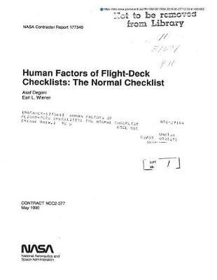 Human Factors of Flight-Deck Checklists: The Normal Checklist
