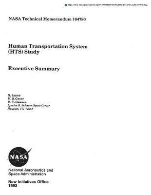 Human Transportation System (Hts) Study: Executive Summary