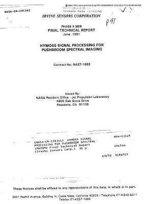 Hymoss Signal Processing for Pushbroom Spectral Imaging