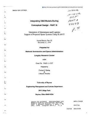 Integrating O/S Models During Conceptual Design, Part 3