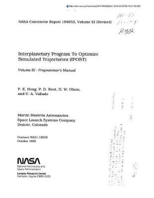 Interplanetary Program to Optimize Simulated Trajectories (Ipost). Volume 3: Programmer's Manual