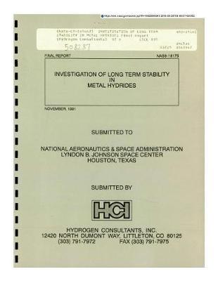Investigation of Long Term Stability in Metal Hydrides