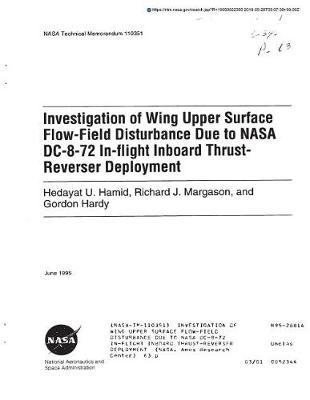 Investigation of Wing Upper Surface Flow-Field Disturbance Due to NASA DC-8-72 In-Flight Inboard Thrust-Reverser Deployment