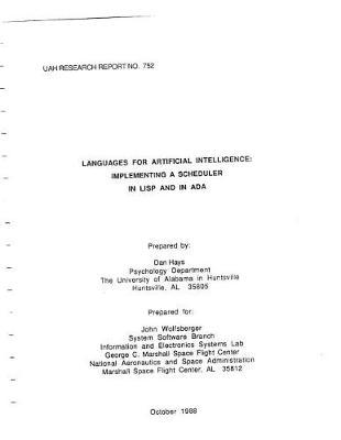 Languages for Artificial Intelligence: Implementing a Scheduler in LISP and in ADA