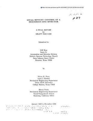 Local Sensory Control of a Dexterous End Effector