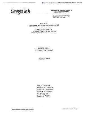 Lunar Drill Footplate and Casing