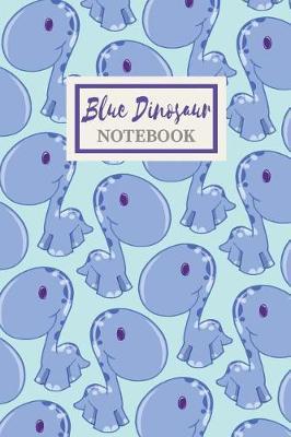 Blue Dinosaur Notebook - Cute Gift Journal for Boys: Medium College-Ruled Notebook, 120-page, Lined, 6 x 9 in (15.2 x 22.9 cm)