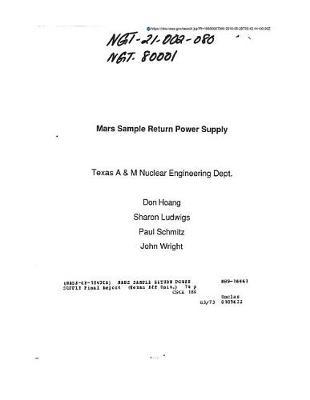Mars Sample Return Power Supply