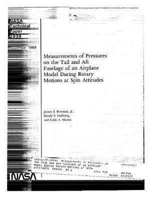 Measurements of Pressures on the Tail and Aft Fuselage of an Airplane Model During Rotary Motions at Spin Attitudes
