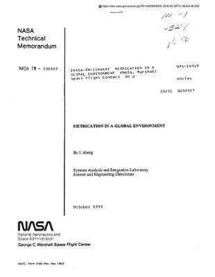 Metrication in a Global Environment