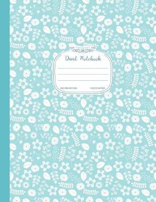 Dual Notebook Graph And Lined Pages: Blue Floral Journal With Alternating Graphing Paper and College Ruled Lined Paper 8.5  x 11  (21.59 cm x 27.94 cm) 75 Sheets/150 Pages for Writing, School, Math
