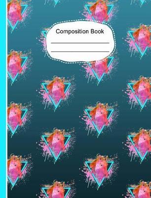 Watercolor Wallpaper Horse Head Composition Notebook: Writing Journal Book, College Ruled Lined Paper, School Teachers, Students, 200 Lined Pages (7.44 X 9.69)