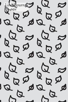 Lined Journal Thoughtful: Medium College Ruled Notebook with Falling Leaves Pattern Cover