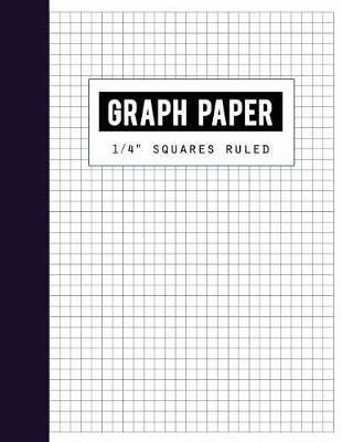 Graph Paper 1/4  Squares Ruled: Black Lines Law Ruled Letter, Writing Paper Notebook, Letter-Sized Lined Paper Is College Ruled and Oriented, Black Lines Is Law Ruled, Eggplant Cover, Size 8.5 X 11 Inch, 100 Pages