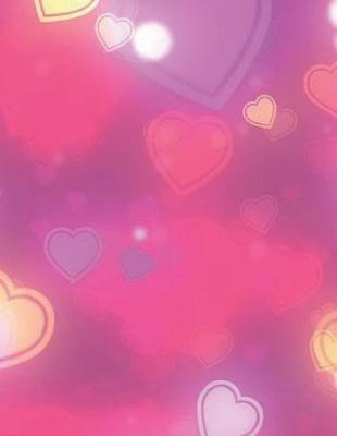 Hearts Notebook Large Size 8.5 x 11 Ruled 150 Pages