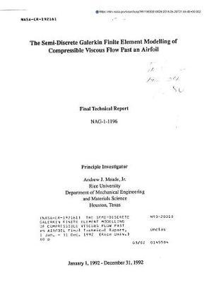 The Semi-Discrete Galerkin Finite Element Modelling of Compressible Viscous Flow Past an Airfoil